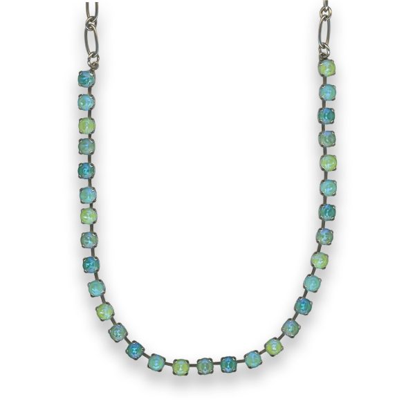Necklace by Mariana Shimmering Laguna and Peridot Swarovski Crystals