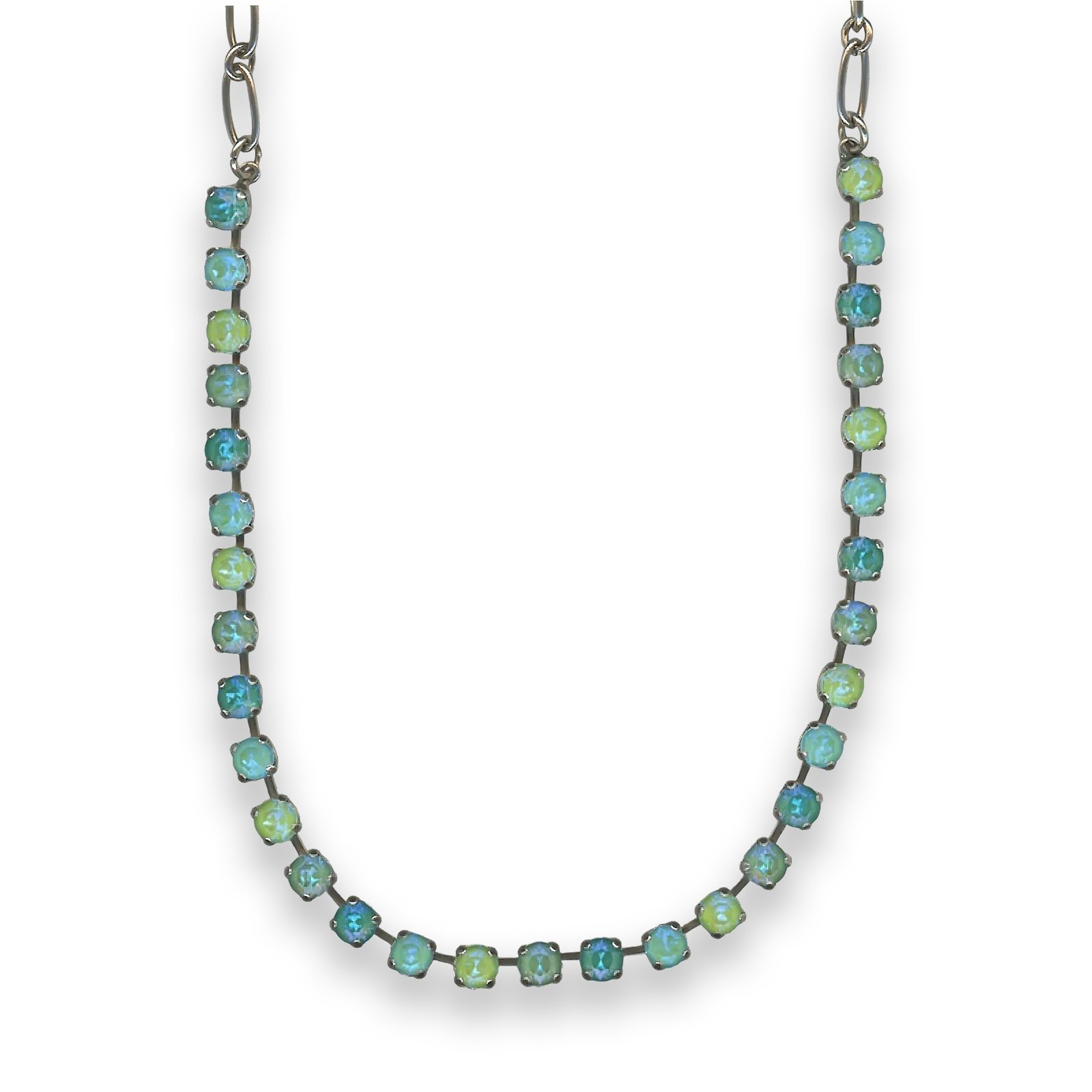 N-3430-142-1-SP (1) Necklace by Mariana Shimmering Laguna and Peridot Swarovski Crystals - Image 1