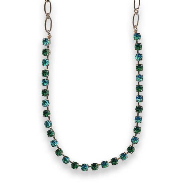 Necklace by Mariana Sophisticated Emerald and Blue Zircon Swarovski Crystals