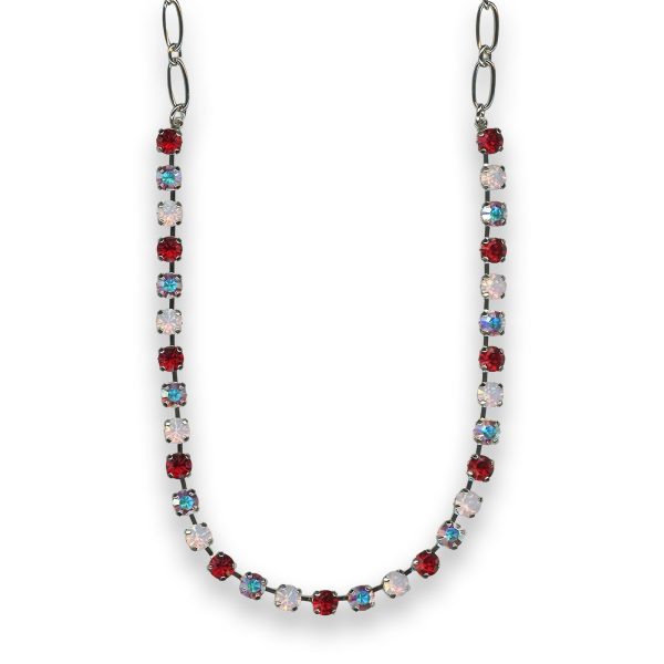 Necklace by Mariana Stunning Red and Opal Swarovski Crystals