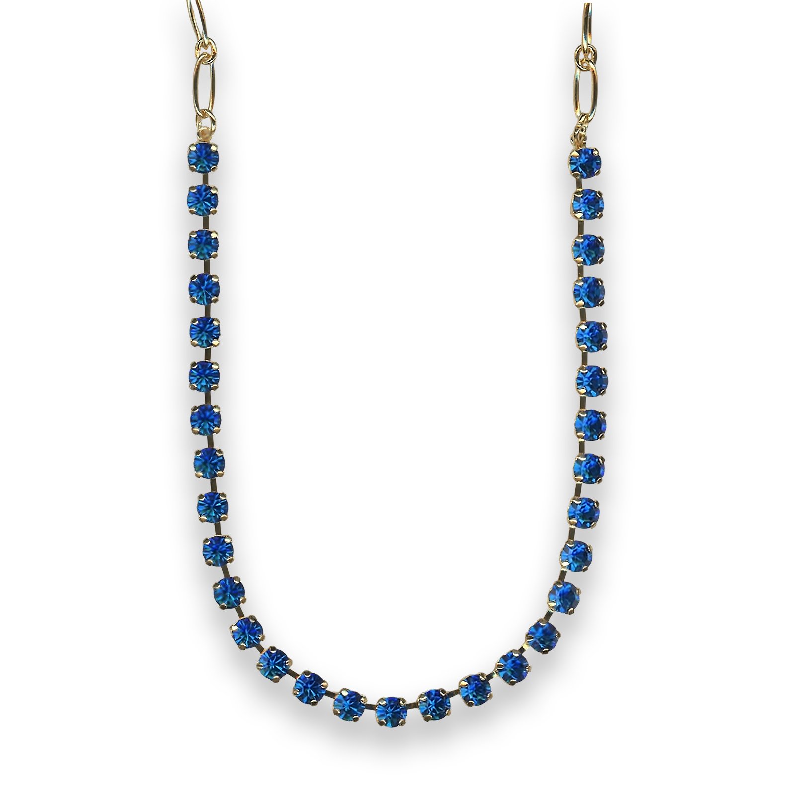 N-3430-243243-YG (1) Necklace by Mariana Classy Capri Blue Swarovski Crystals - Image 1
