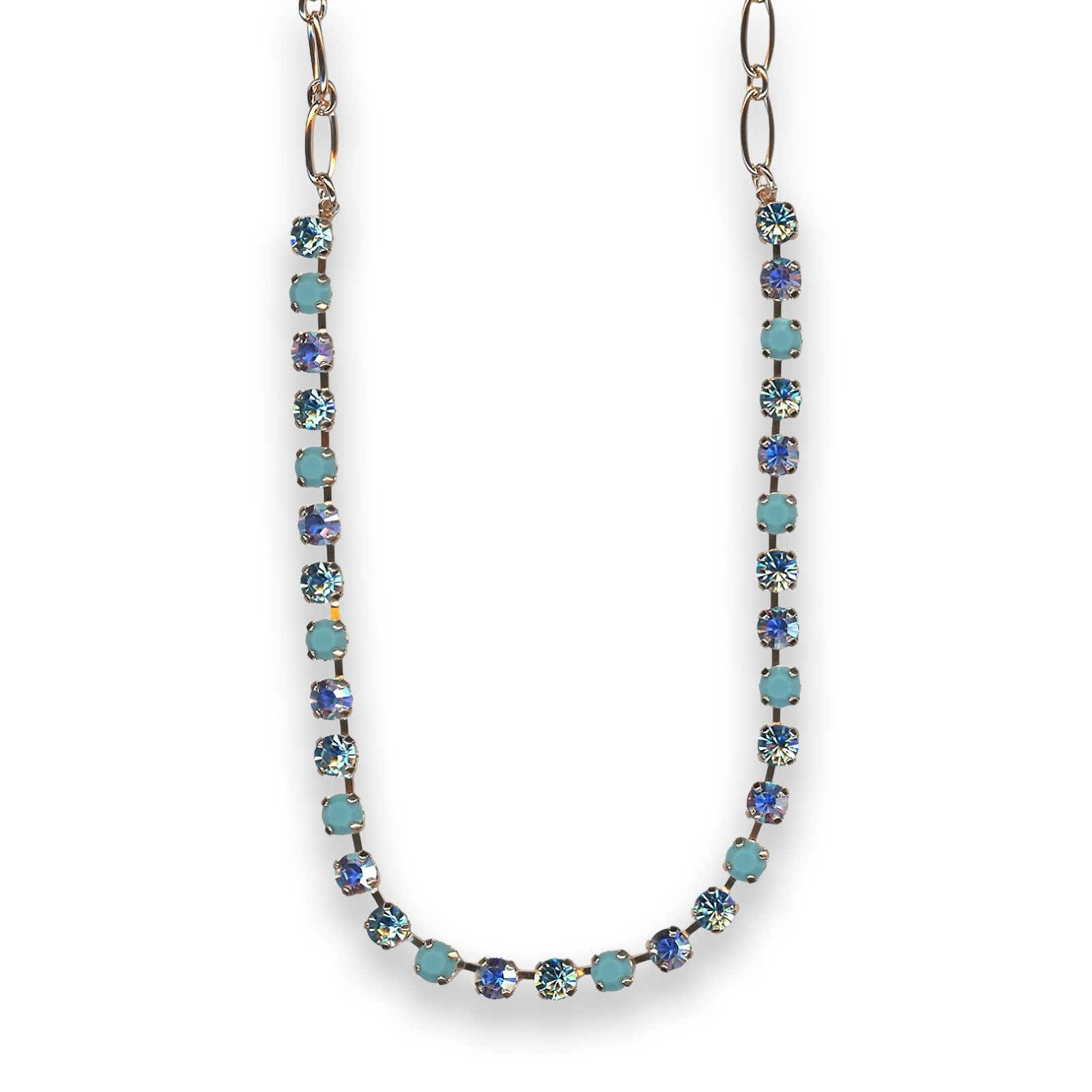 N-3430-267202-RG (1) Necklace by Mariana Beautiful Turquoise and Aquamarine Swarovski Crystals - Image 1