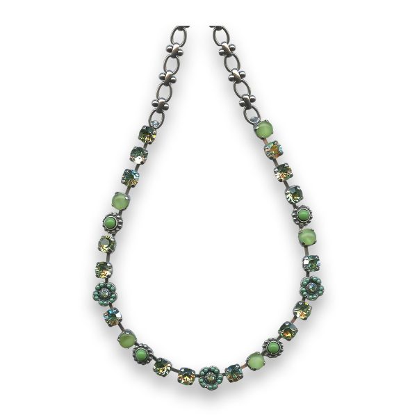 Necklace by Mariana Silk Road Coll. Sophisticated Green Swarovski Crystals