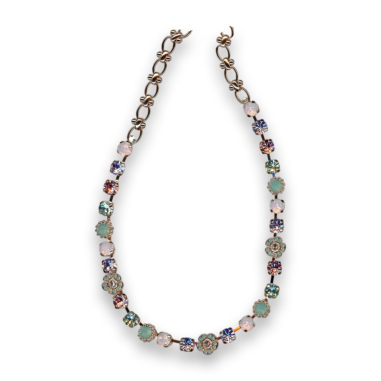 N-3504-2-1063-RG (1) Necklace by Mariana Cocktail Hour Coll. Adorable Pink and Opal Swarovski Crystals - Image 1