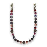 Necklace by Mariana Odyssey Coll. Glamorous Siam and Purple Swarovski Crystals