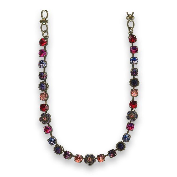 Necklace by Mariana Odyssey Coll. Glamorous Siam and Purple Swarovski Crystals