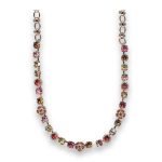 Necklace by Mariana Winter 2019 Coll. Beautiful Rose and Golden Swarovski Crystals