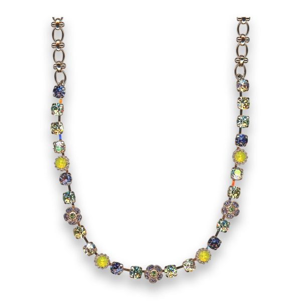 Necklace by Mariana Eggnog Coll. Charming Lemon and Tanzanite Swarovski Crystals