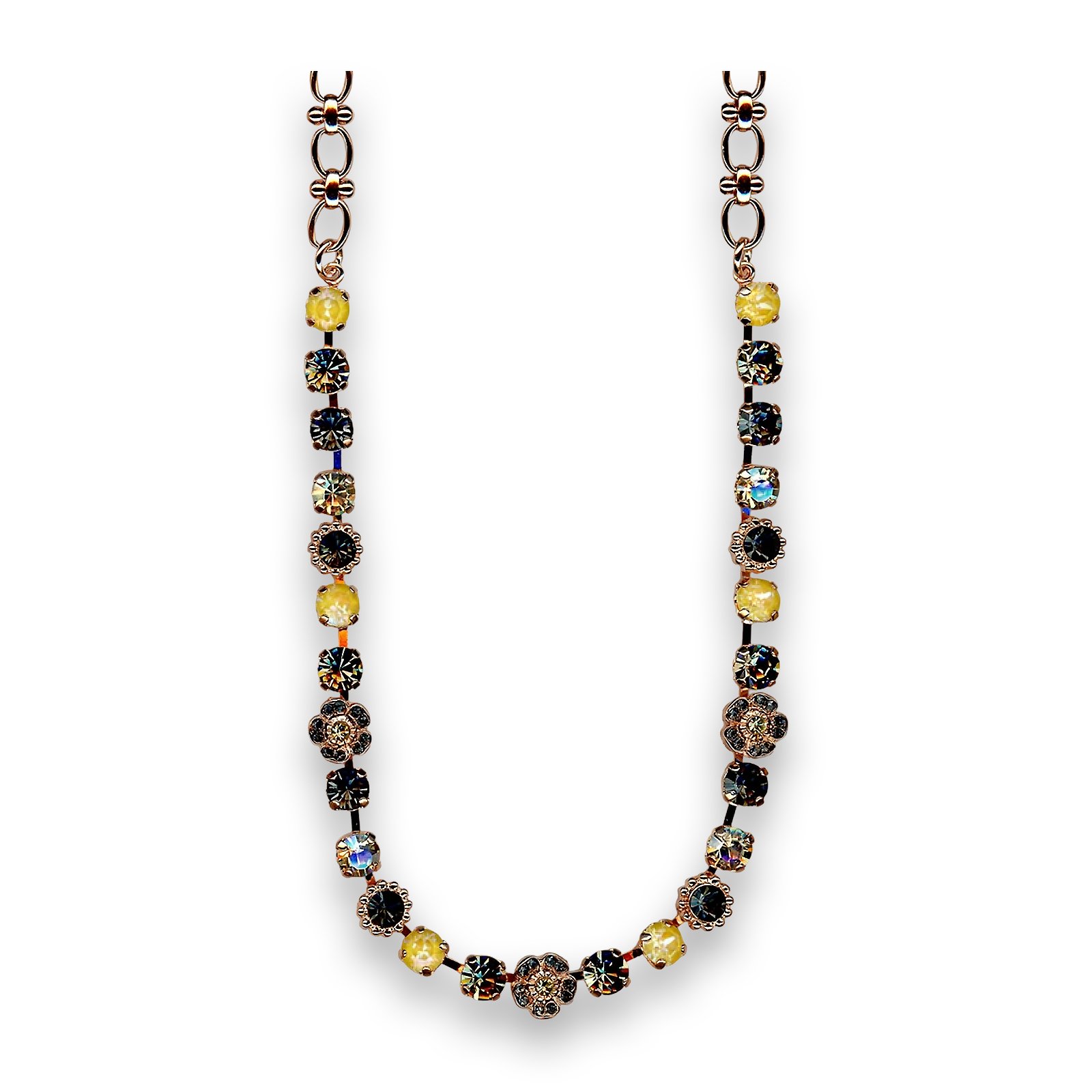 N-3504-2-1121-RG (1) Necklace by Mariana My Butterfly Coll. Elegant Sunshine and Black Diamond Swarovski Crystals - Image 1