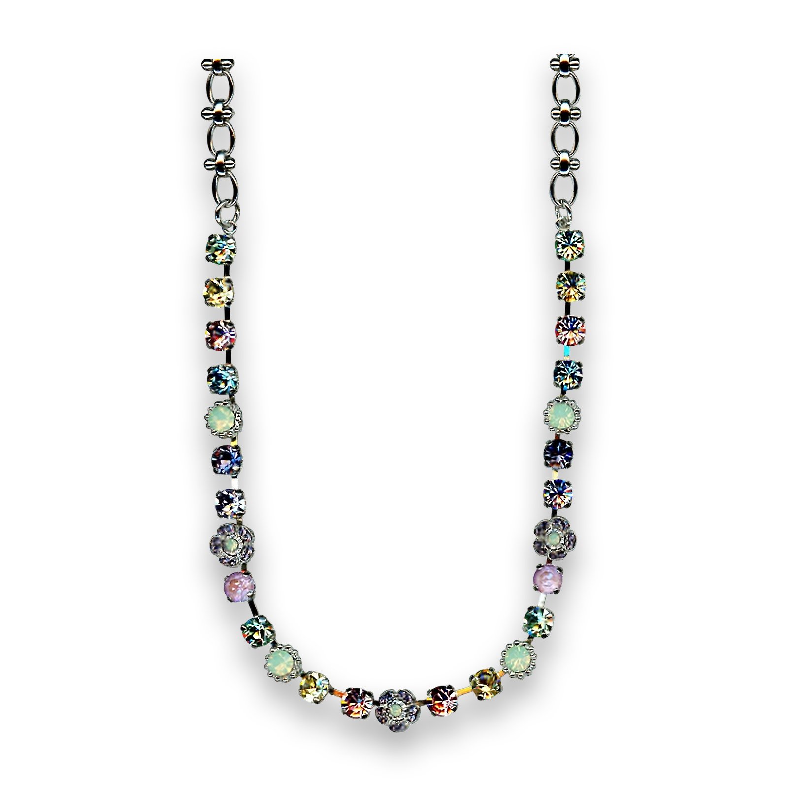 N-3504-2-1122-SP (1) Necklace by Mariana My Treasures Coll. Beautiful Lavender and Chrysolite Swarovski Crystals - Image 1