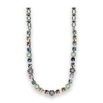 Necklace by Mariana My Treasures Coll. Beautiful Lavender and Chrysolite Swarovski Crystals - Image 3