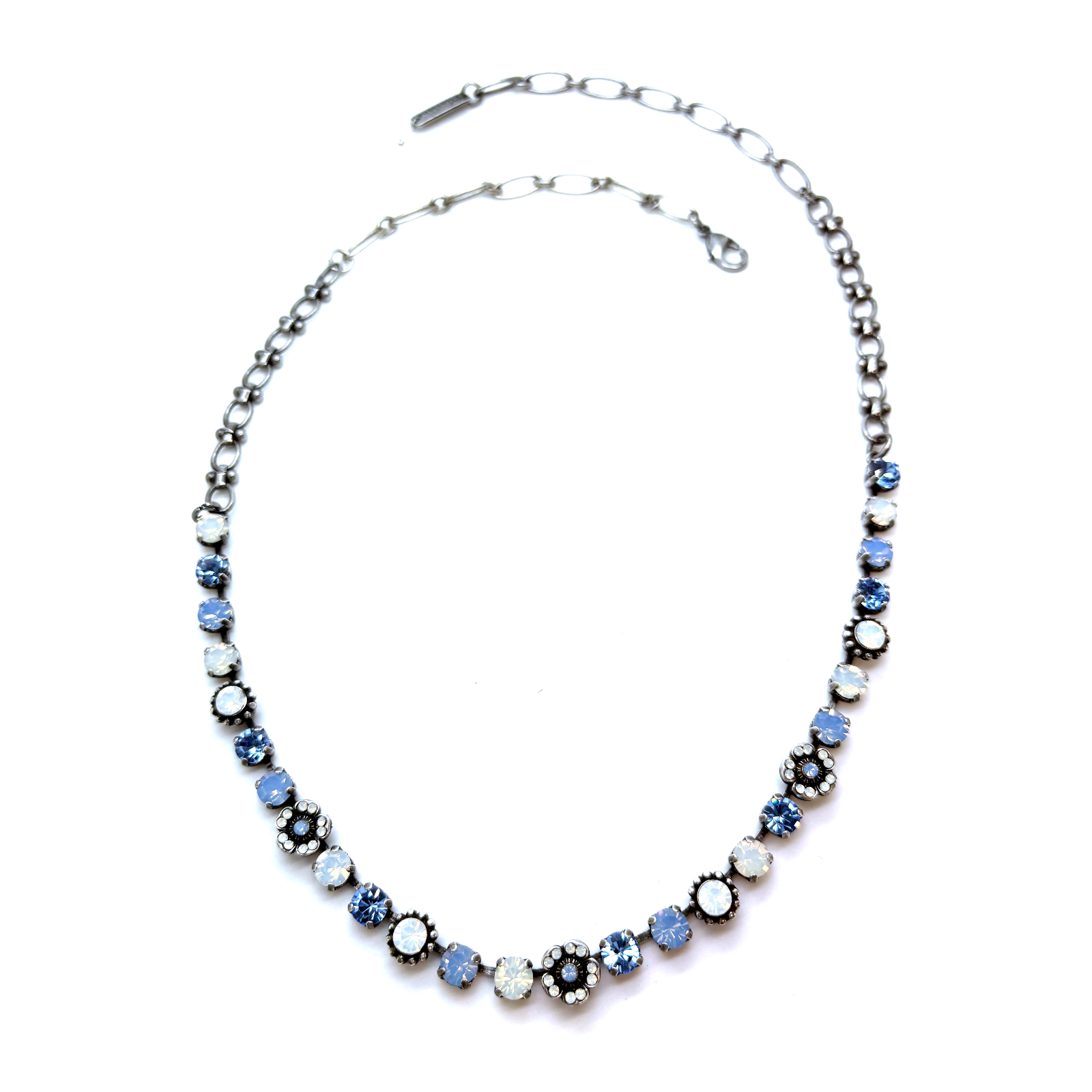 N-3504-2-234-4-SP (3) Necklace By Mariana Woman Adorable Opal and Aquamarine Swarovski Crystals - Image 1