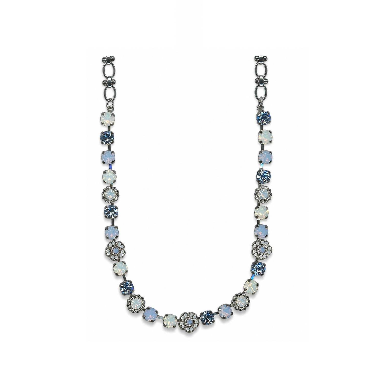 N-3504-2-234-4-SP Necklace By Mariana Woman Adorable Opal and Aquamarine Swarovski Crystals - Image 1