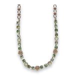 Necklace by Mariana Natural Beauty Coll. Elegant Azure and Chrysolite Swarovski Crystals