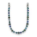 Necklace by Mariana Icons Coll. Floral in Blue Swarovski Crystals - Image 3