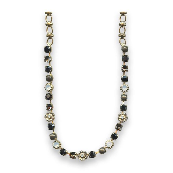 Necklace by Mariana My Treasures Coll. Luxurious Onyx Mineral and Opal Swarovski Crystals