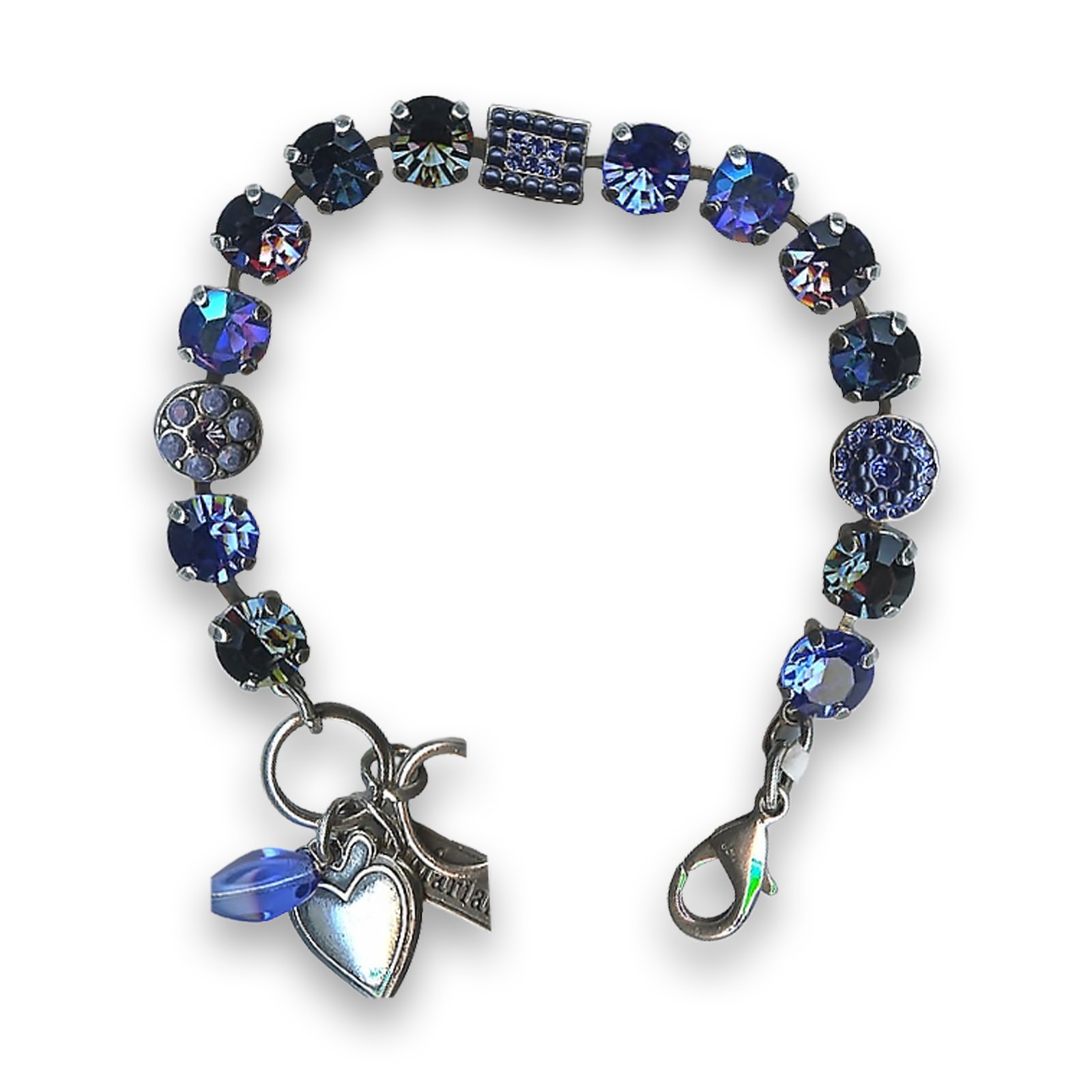 B-4161-1026-SP (1) Bracelet By Mariana Woman Gorgeous Montana Blue and Sapphire Swarovski Crystals - Image 1