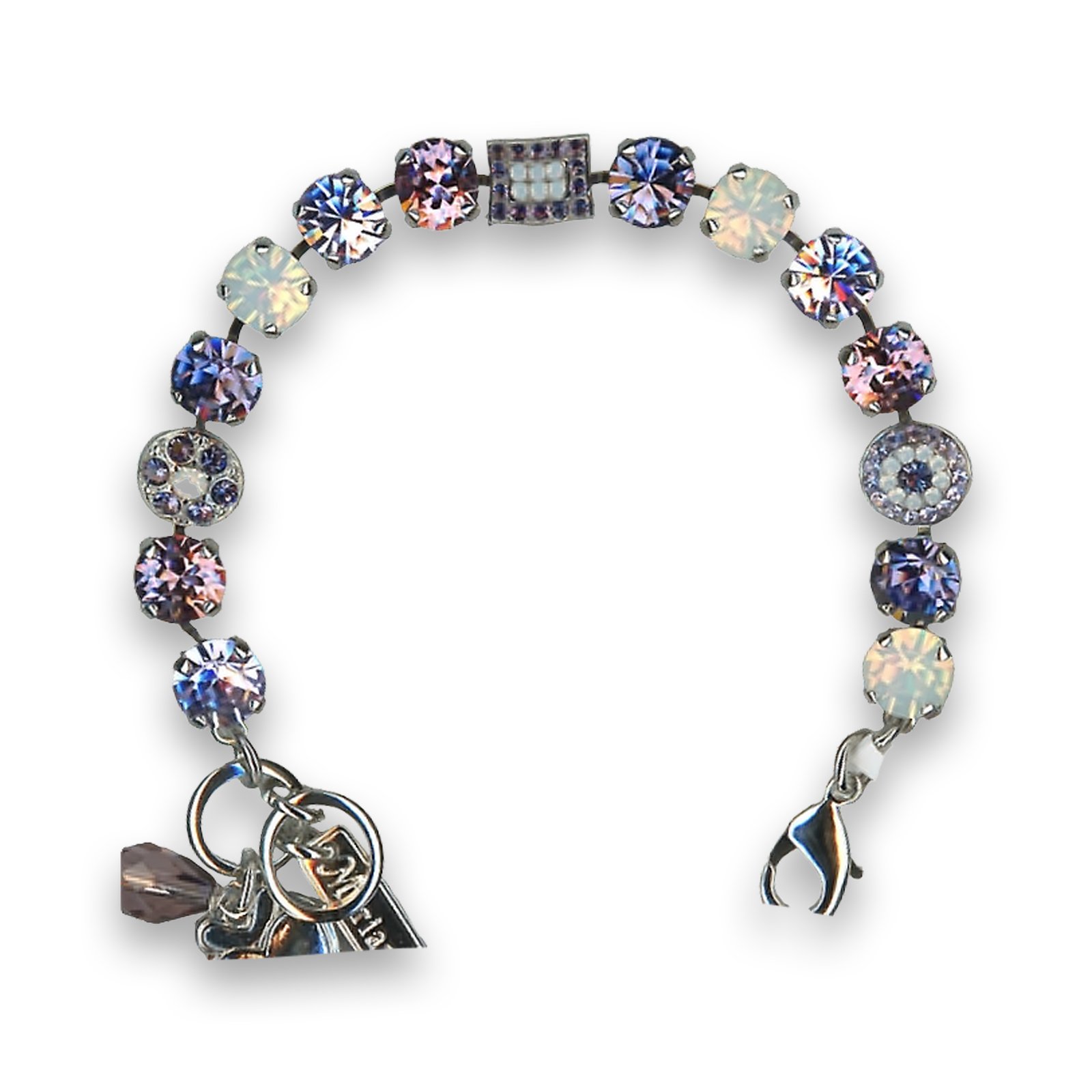 B-4161-1062-RO (1) Bracelet by Mariana Sophisticated Lavender and Opal Swarovski Crystals - Image 1
