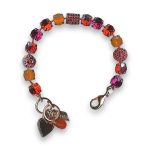 Bracelet by Mariana Sassy Hyacinth and Fuchsia Swarovski Crystals