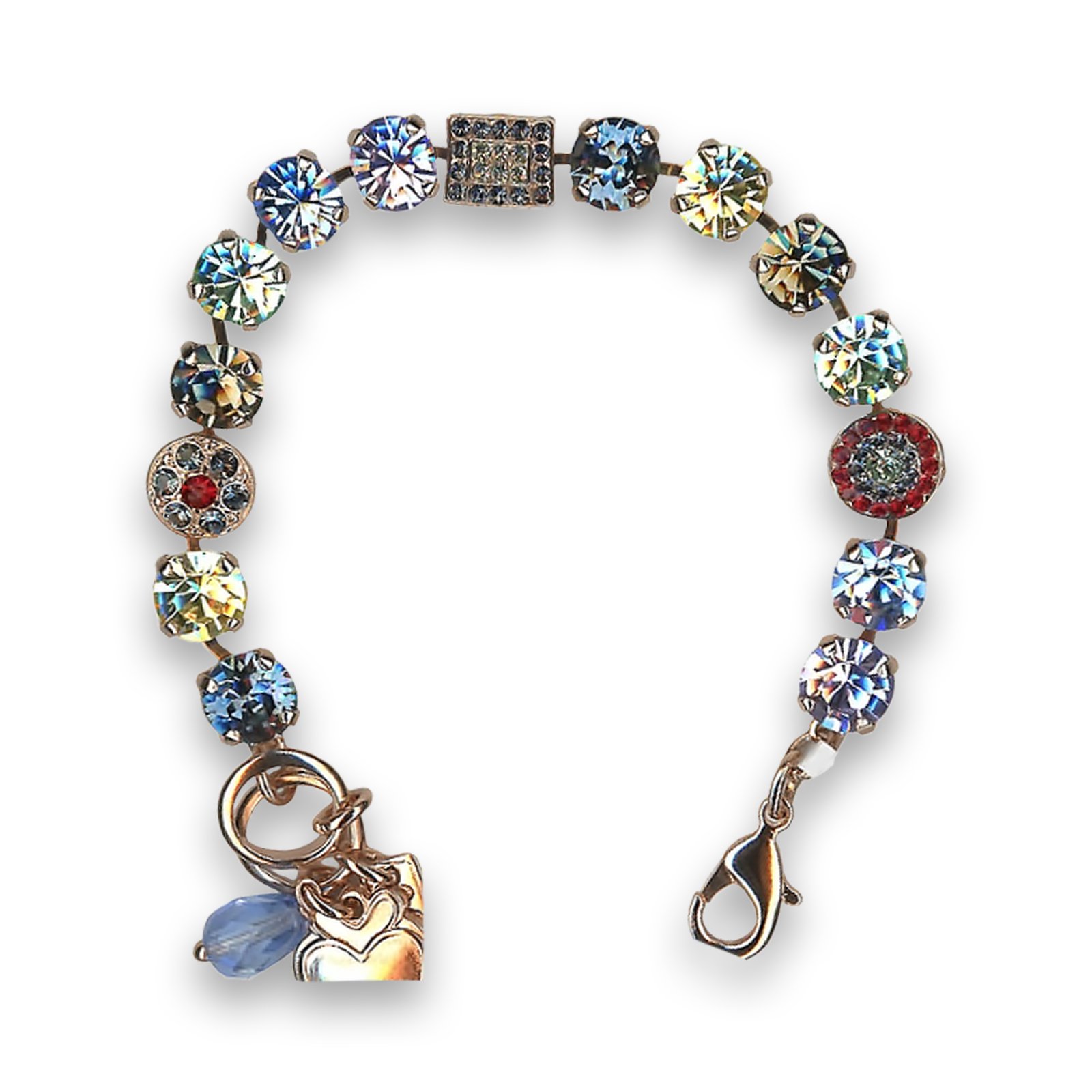 B-4161-1090-RG (1) Bracelet by Mariana Adorable Jonquil and Violet Swarovski Crystals - Image 1