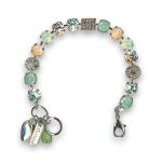 Bracelet by Mariana Beautiful Peach and Chrysolite Swarovski Crystals