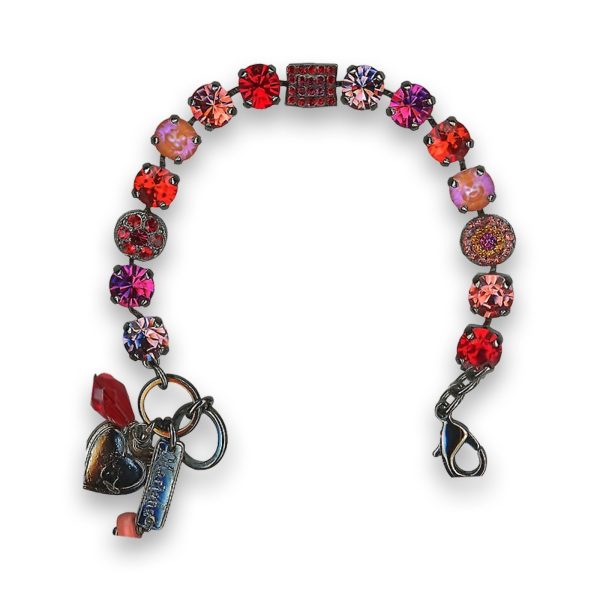 Bracelet by Mariana Stunning Fuchsia and Orange Swarovski Crystals