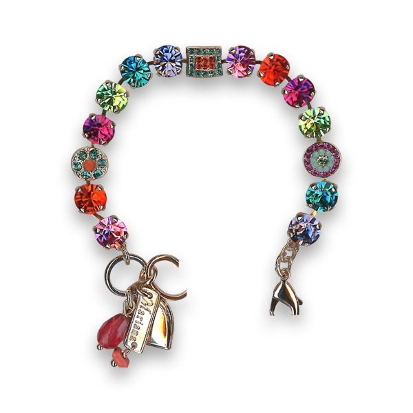Bracelet by Mariana Sassy Rose and Peridot Swarovski Crystals