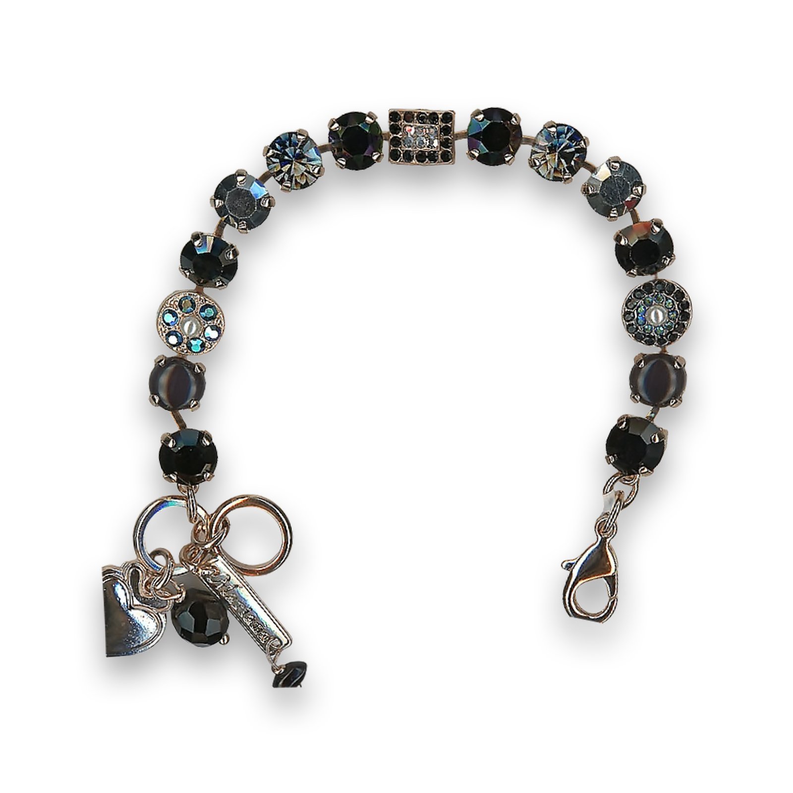 B-4161-1149-RG(1) Bracelet by Mariana Elegant Jet and Black Diamond Swarovski Crystals - Image 1