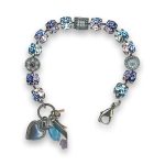 Bracelet by Mariana Charming Aquamarine and Violet Swarovski Crystals - Image 2