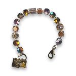 Bracelet by Mariana Elegant Topaz and Violet Swarovski Crystals - Image 2