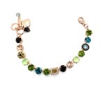 Bracelet By Mariana Woman Glamorous Golden Shadow and Indicolite Swarovski Crystals - Image 2
