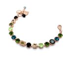 Bracelet By Mariana Woman Glamorous Golden Shadow and Indicolite Swarovski Crystals