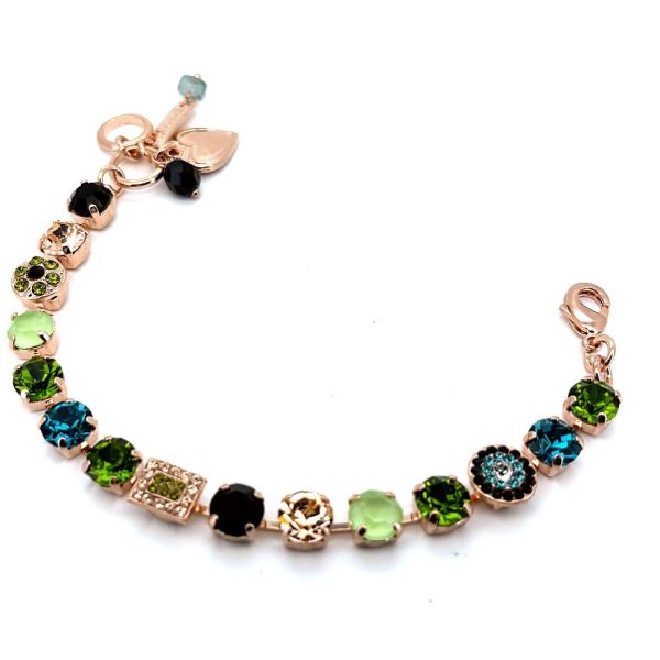 Bracelet By Mariana Woman Glamorous Golden Shadow and Indicolite Swarovski Crystals