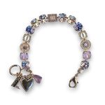 Bracelet by Mariana Lovely Violet and Pearl Swarovski Crystals - Image 2