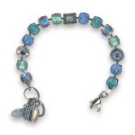 Bracelet by Mariana Shimmering AB and Teal Swarovski Crystals
