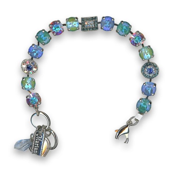 Bracelet by Mariana Shimmering AB and Teal Swarovski Crystals