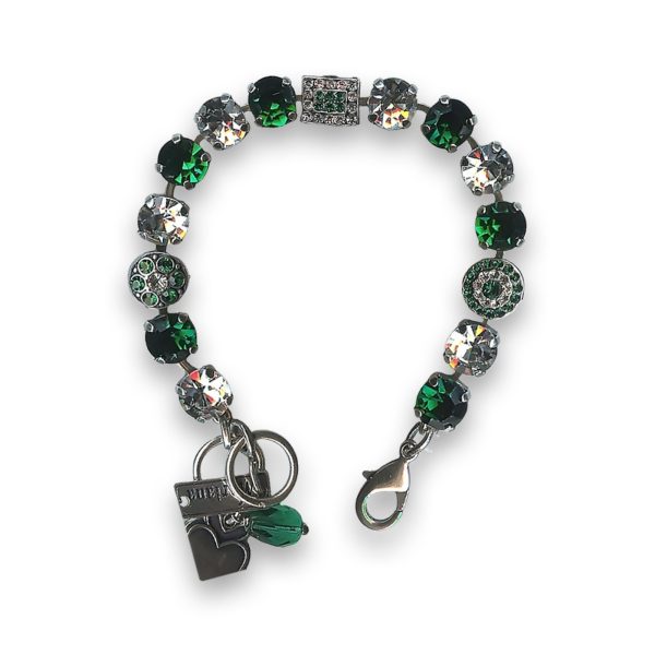 Bracelet by Mariana Elegant Emerald and Clear Swarovski Crystals