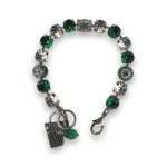 Bracelet by Mariana Elegant Emerald and Clear Swarovski Crystals - Image 2