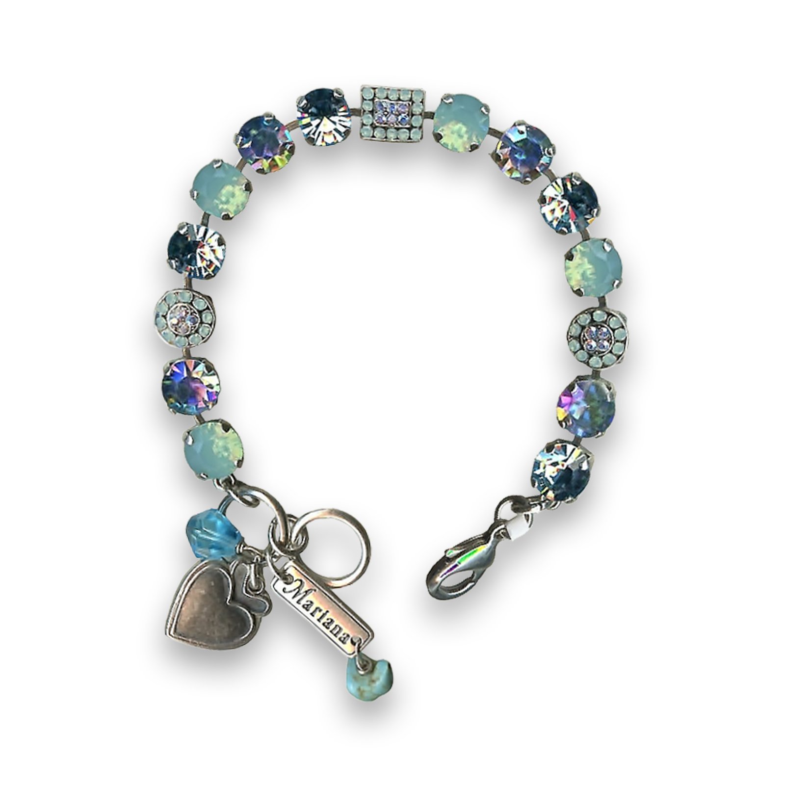 B-4161-26770-SP(1) Bracelet by Mariana Adorable Aquamarine and Opal Swarovski Crystals - Image 1