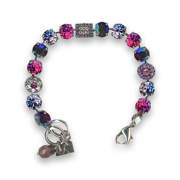 Bracelet by Mariana Stunning Fuchsia and Tanzanite Swarovski Crystals