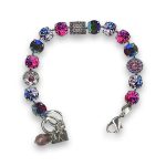 Bracelet by Mariana Stunning Fuchsia and Tanzanite Swarovski Crystals - Image 3