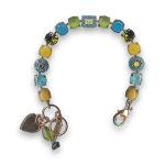 Bracelet by Mariana Alluring Yellow Jasper Mineral and Opal Swarovski Crystals - Image 2