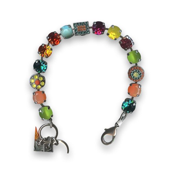 Bracelet by Mariana Sassy Turquoise Mineral and Hyacinth Swarovski Crystals