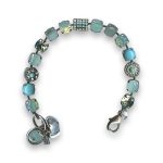 Bracelet by Mariana Adorable Turquoise Mineral and Chrysolite Swarovski Crystals - Image 2