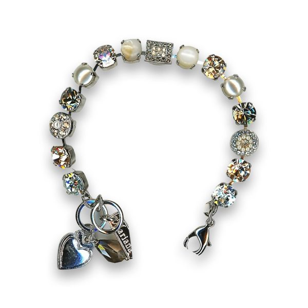 Bracelet by Mariana Timeless White Turquoise Mineral and Pearl Swarovski Crystals