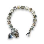Bracelet by Mariana Timeless White Turquoise Mineral and Pearl Swarovski Crystals - Image 2