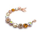 Bracelet By Mariana Lovely Woman Golden and Topaz Swarovski Crystals - Image 2