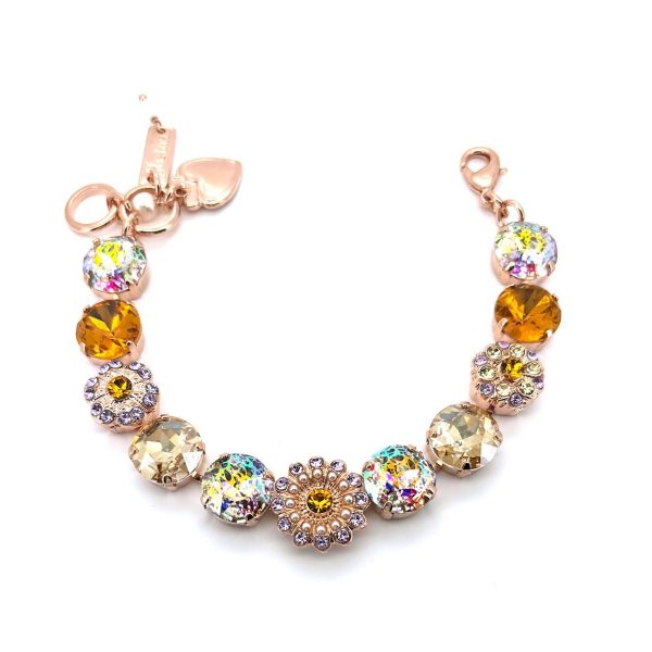 Bracelet By Mariana Lovely Woman Golden and Topaz Swarovski Crystals