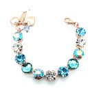 Bracelet By Mariana Woman Adorable Aquamarine and Clear Swarovski Crystals - Image 2