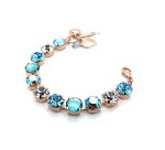 Bracelet By Mariana Woman Adorable Aquamarine and Clear Swarovski Crystals